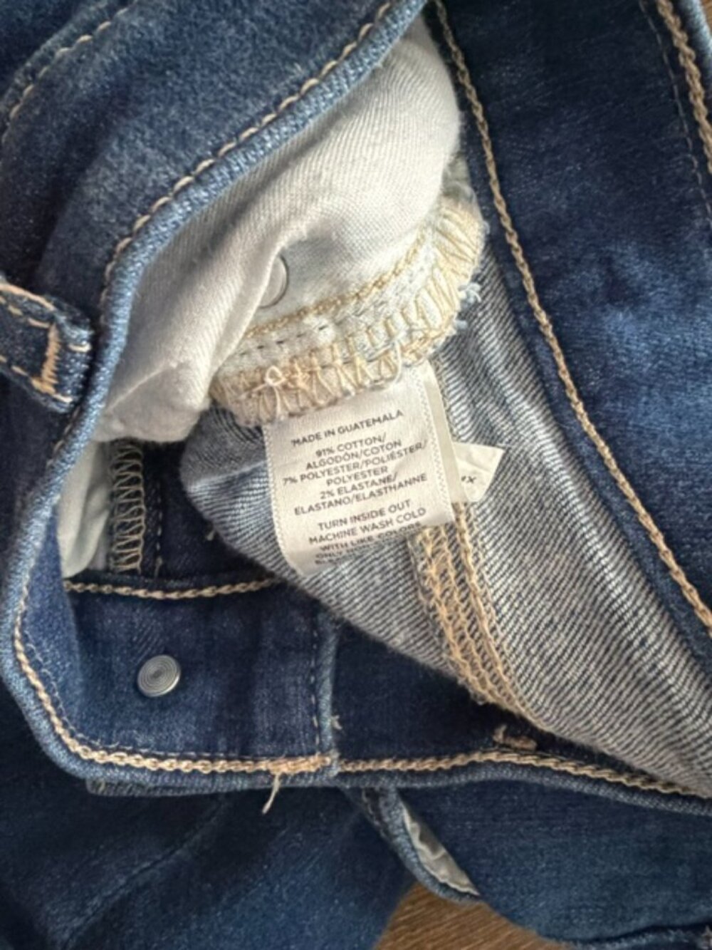 Loft Mid Rise Straight Slim Jeans - Picture 5 of 7